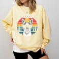 Boston Terrier UFO Alien Boston Terrier Dog Mom Dad Comfort Colors Sweatshirt Butter
