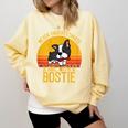 Boston Terrier Never Underestimate a Girl With a Bostie Comfort Colors Sweatshirt Butter