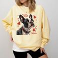 Boston Terrier Is My Valentine Cute Pet Dog Owner Valentine Comfort Colors Sweatshirt Butter