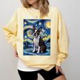 Boston Terrier Van Gogh Starry Night Comfort Colors Sweatshirt Butter