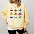 Boston Terriers Yoga Asana Pose And Meditation Comfort Colors Sweatshirt Butter