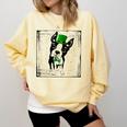 Cool Saint Patrick's Boston Terrier T Shirt For Dogs Lovers Comfort Colors Sweatshirt Butter