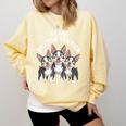 Cute Cartoon For Dog Owners Pet Team Boston Terrier Comfort Colors Sweatshirt Butter