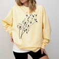 Dandelion Boston Terrier Flower Floral Bostie Tree Comfort Colors Sweatshirt Butter
