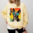 Dog Boston Terrier Hawaiian Comfort Colors Sweatshirt Butter