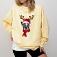 Family Matching Reindeer Xmas Boston Terrier Christmas Comfort Colors Sweatshirt Butter