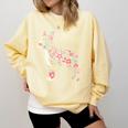 Floral FLower Boston Terrier Mom Grandma Comfort Colors Sweatshirt Butter