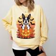 Halloween Retro Boston Terrier Comfort Colors Sweatshirt Butter