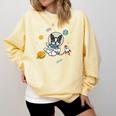 Kawaii Kids & Boys Astronaut Space Boston Terrier Dog Lover Comfort Colors Sweatshirt Butter