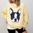 Kids Boston Terrier Dog For Women And Girls Comfort Colors Sweatshirt Butter