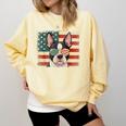 Patriotic Boston Terrier Dog Lover USA Flag 4th Of July For Men Women Kids Comfort Colors Sweatshirt Butter