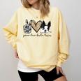 Peace Love Boston Terrier Boston Terrier Lover Dog Mom Comfort Colors Sweatshirt Butter