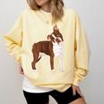 Red Boston Terrier Dog Comfort Colors Sweatshirt Butter