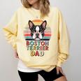 Retro Boston Terrier Dad Comfort Colors Sweatshirt Butter