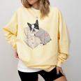 Sleepy Boston Terrier Pajama Men Women Kids Comfort Colors Sweatshirt Butter