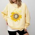 Sunflower Puzzle Pieces Autism Awareness For Mom Teacher For Women Comfort Colors Sweatshirt Butter