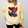 Super Power Superhero Boston Terrier Dog For Men Women Kids Comfort Colors Sweatshirt Butter