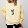 Ugly Xmas Sweater Style Boston Terrier Reindeer Christmas Comfort Colors Sweatshirt Butter