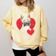 Valentine's Day Boston Terrier Comfort Colors Sweatshirt Butter