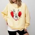 Valentine's Day Boston Terrier Dog Comfort Colors Sweatshirt Butter