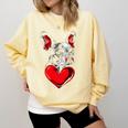 Valentine's Day Boston Terrier Dog Vector Comfort Colors Sweatshirt Butter
