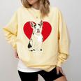 Valentine's Day Boston Terrier Lover Comfort Colors Sweatshirt Butter