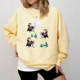 Xmas Tree Santa Riding Boston Terrier Christmas Comfort Colors Sweatshirt Butter