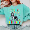 My Birthday Colorful Costume Boston Terrier Party Comfort Colors Sweatshirt Chalky Mint