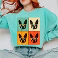 Bostie Dog Lover Boston Terrier With Sunglasses For Men Women Girls Kids Comfort Colors Sweatshirt Chalky Mint