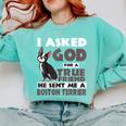 Boston Terrier American Gentleman Non-Sporting Dog Lover Comfort Colors Sweatshirt Chalky Mint