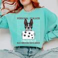 Boston Terrier American Gentleman Personal Stalker Dog Lover Comfort Colors Sweatshirt Chalky Mint