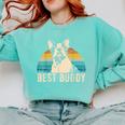 Boston Terrier Boston-Bulldog Comfort Colors Sweatshirt Chalky Mint