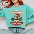 Boston Terrier My Christmas Spirit Dog Santa Claus X-Mas Comfort Colors Sweatshirt Chalky Mint