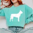 Boston Terrier Comfort Colors Sweatshirt Chalky Mint