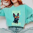 Boston Terrier Dad Boston Bull Bostie Dog Comfort Colors Sweatshirt Chalky Mint