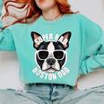 Boston Terrier Dad Father’s Day Dog Dad Men’s Comfort Colors Sweatshirt Chalky Mint