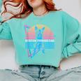 Boston Terrier Dad Retro Comfort Colors Sweatshirt Chalky Mint