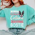 Boston Terrier Dog Bostie Halloween Costume Dog For Kids Comfort Colors Sweatshirt Chalky Mint