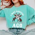 Boston Terrier Dog Comfort Colors Sweatshirt Chalky Mint