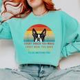 Boston Terrier Dog Every Snack You Make Every Meal You Bake Men Women Comfort Colors Sweatshirt Chalky Mint