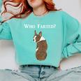 Boston Terrier Who Farted Comfort Colors Sweatshirt Chalky Mint