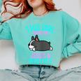 Boston Terrier This Girl Runs On Jesus And Boston Terriers Comfort Colors Sweatshirt Chalky Mint