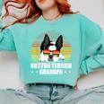 Boston Terrier Grandpa Dog Owner Boston Terrier Comfort Colors Sweatshirt Chalky Mint