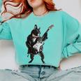 Boston Terrier Guitar Comfort Colors Sweatshirt Chalky Mint
