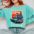Boston Terrier Merry Christmas Tree Truck Santa Dog X-Mas Comfort Colors Sweatshirt Chalky Mint