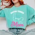 Boston Terrier Mom Comfort Colors Sweatshirt Chalky Mint