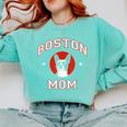 Boston Terrier Mom Dog Mother Comfort Colors Sweatshirt Chalky Mint