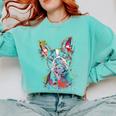 Boston Terrier Splash Comfort Colors Sweatshirt Chalky Mint