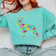 Boston Terrier Tacos Mexican Cinco De Mayo Taco Comfort Colors Sweatshirt Chalky Mint
