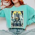 Boston Terrier Tarot Card Dog Comfort Colors Sweatshirt Chalky Mint